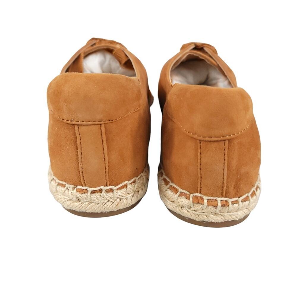 Vionic Lace Up Espadrille Flats Coast Sandy Suede Orthotic - Picture 5 of 11